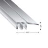 PROFILO ZAK DUO GRIP 28 MM 6-22 MM 270 CM CILIEGIO