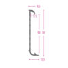 BATTISCOPA ALU PER PAVIMENTO CON SCANALATURA PER PVC 5MM 2700X60X11 S