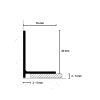 PROFILO DI FINITURA SL16X2 ALU GOLD EV3