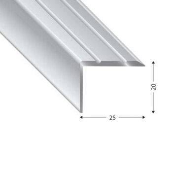 PROFILO GRADINO 25X20 MM AUTOADESIVO 270 CM ACERO